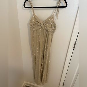 Polka dot cream and white jumpsuit